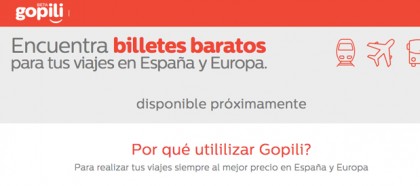 Screenshot del sitio español de Gopili